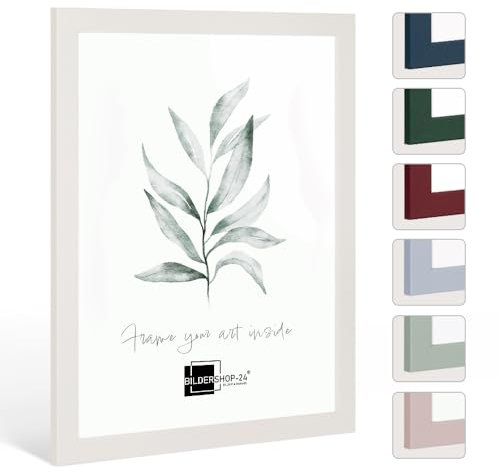 Bildershop-24 Bilderrahmen modern stabil Paris Magnolie 75 X 98 cm Fotorahmen, Wechselrahmen, Posterrahmen, Puzzlerahmen