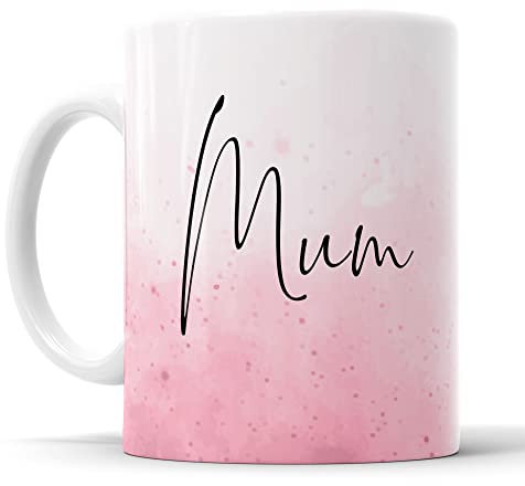 Faithful Prints Mum Mug Watercolour Mugs for Mum, Friend, Family Present, Birthday Gift, Christmas