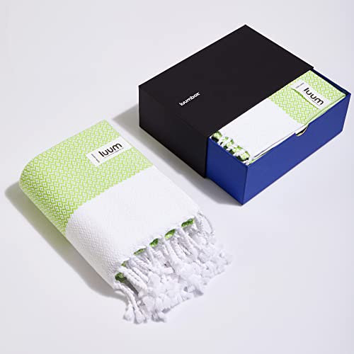Luum® XXL Strandtuch Damen Herren Hamamtuch Saunahandtuch Handtuch Yogatuch Duschtuch Strandhandtuch Saunatuch Badetuch Reisehandtuch Baumwolle Pestemal Turkish Towels in Geschenkbox
