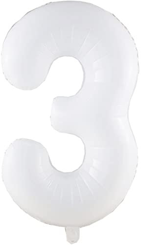 DIWULI Luftballon 3 Geburtstag - Zahl Deko Geburtstag