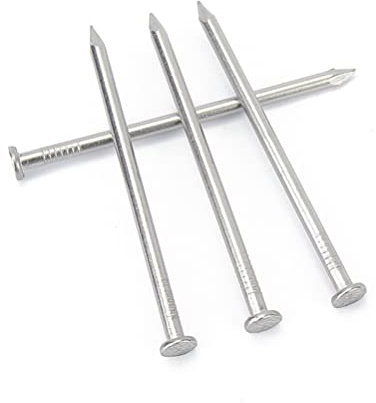 BOUACOUA Clavos Cemento de Acer 2 x 15 mm Clavos para Pared de Hormigón, para Colgar Imágenes y Carpintería y Paneles de Yeso (200 Piezas)
