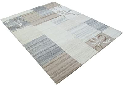Nepal Teppich Handgeknüpft Grau 100% Wolle Orientteppich Compatible with Braun 164X226 cm N-26