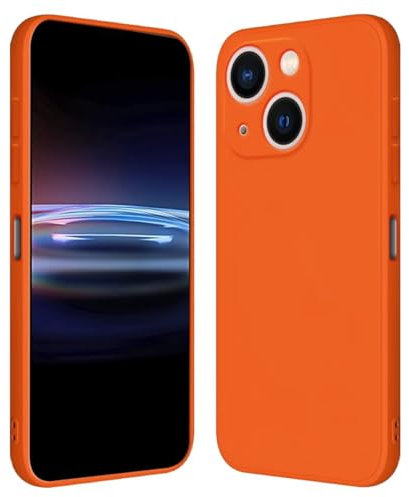 RankOne Coque pour iPhone 13 (6.1 inches) Étui en Silicone TPU Souple - Orange