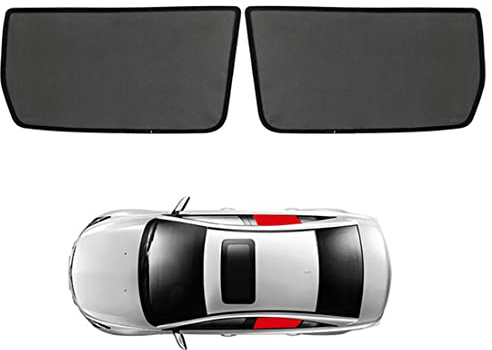 GCcv Sonnenschutz Auto Vorhang Für Baby Kinder Haustiere Sonnenblende Für Sharan 7N 2010-2022 UV Schutz Magnetisch Sonnenschutz Für Autofenster Seitenscheibe Schwarz,Rear-window-2PCS