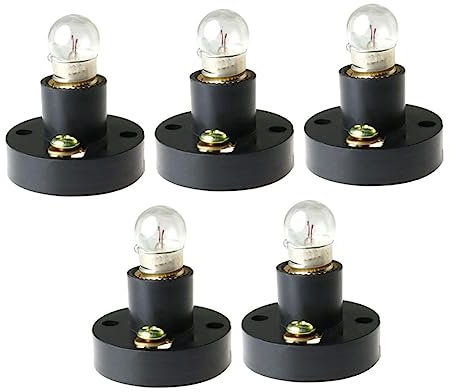 Uonlytech 5 Pièces Support De Lampe à Culot D'ampoule Mini Ampoules Ampoule à Support De Lumière D'enseignement De L'électricité Ampoules en Spirale Plastique Suite Self Made E10