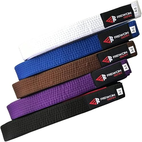 URBANSBEE Cintura Karate Judo Taekwondo, Cinture BJJ Jiu Jitsu Arti Marziali Aikido qualità Premium Cotone Bambini Adulti