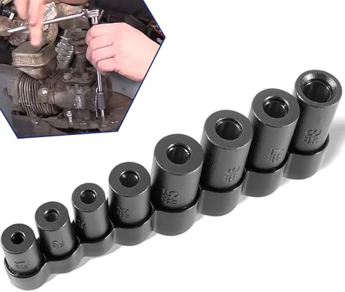 70500 Tap Socket Set Use with 1/4 & 3/8 Drive, Fit Fractional MCTI Standard Tap Thru 1/2 & 1/8 NPT taps Metric Tap Thru 12mm Manufactured to MCTI Standard, 8-Piece