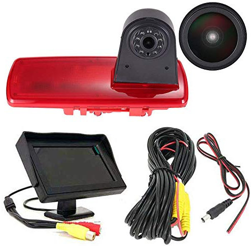 Super HD Bremsleuchte Kamera Set mit 4.3 Zoll LCD Monitor, Rückfahrkamera Ersatz für Fiat Talento Bus Kasten 296 R9M GM 408 413 452/Opel Vauxhall Vivaro B Combi Kasten Turbo FWD X82 Van Box MK2