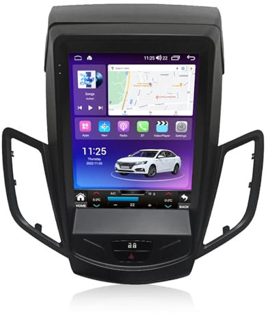 Autoradio 2 Din Radio car stereo per Ford Fiesta 2009- 2014 9 Pollici Touchscreen GPS Navigatore Bluetooth Lettore Comandi al volante USB auto radio carplay android auto ( Size : TS1 4-Core 1G+16G )
