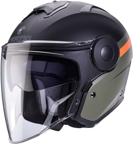 CABERG HELMET SOHO ZEPHYR MATT BLACK/MILITARY GREEN/ORANGE XL