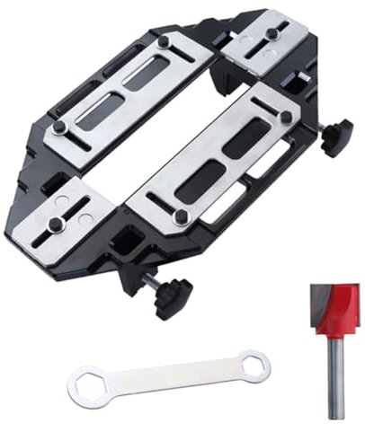 Knadgbft Ouvre-trou de travail du bois pour charnière de porte en bois, charniere meuble, Guide de trou de serrure de porte, Gabarit pour serrure de porte