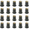 JNNJ 20 Stück Motorrad-Windschutzscheiben-Muttern, M5 Gummi-Well-Muttern, Windschutzscheiben-Schrauben Gummi Boote, Windschutzscheibe Schrauben Wellnut Bolzen(9.5mm)
