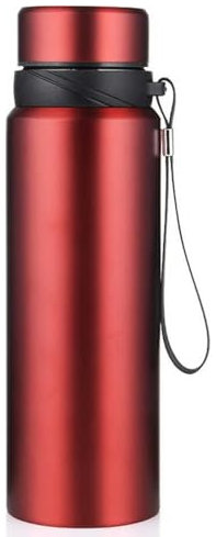 OTBEHUWJ Taza Botella De Agua Térmica Botella De Agua Termo para Matraces De Vacío De Agua Botella De Acero Inoxidable-750 Ml-Rojo