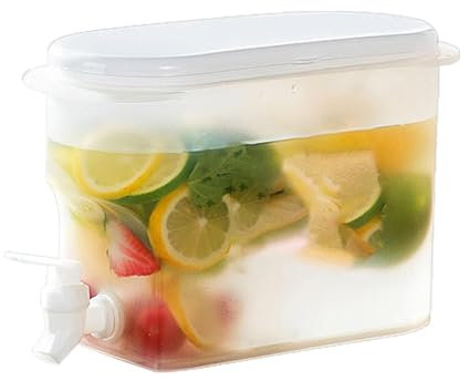 Drink Dispenser - 3.5L Drink Dispenser With Spigot | Water Pitcher With Removable Lid | Cold Brew Pitcher | Fruit Teapot Drink Dispenser For Parties, Beverage Dispenser For Tea Jar, Lemonade, Iced Tea