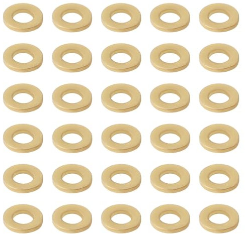 eMagTech 50 Pezzi M1.0 Rondelle In Ottone In Miniatura Rondelle Di Tenuta In Rame Piatte Guarnizioni Piatte In Ottone Rame Anelli Di Fissaggio Raccordi Hardware