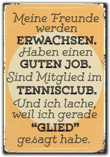 LANOLU Kühlschrankmagnete lustig- Tennisclub- lustige Magnete mit Sprüchen und witzigen Motiven 8x5,5cm