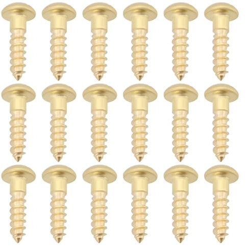 Be In Your Mind Boite de Vis, Lot de 100 vis à bois M3 x 12 mm en laiton à tête ronde à tête bombée pour bricolage et meubles