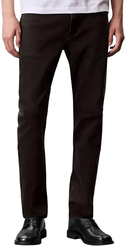 Calvin Klein Herren Jeans Hose Slim Black Oil Slick Tapered Fit