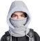 WANYIG Mütze Damen Wintermütze Schal Set Balaclava Winter Sturmhaube Schal und Mütze Set Haube Wasserdicht Winddicht Damenmützen Skimaske für Damen Herren(Hellgrau)