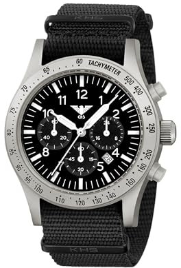 KHS Platoon Steel Solar Chronograph KHS.PLASSC.NB mit Natoband schwarz