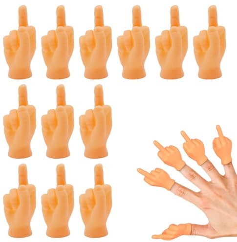 QZKJQDD 15 Stück Tiny Hands Mittelfinger Puppets, Mini Hände Mittelfinger Tiny Hands, Streichspielzeug, Interaktives Haustierspielzeug, Geeignet für Geburtstage, Zauberei, Haustiere, Spielpartys