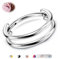 BodyBonita G23 Titan Knorpel Ohrring Gestapelter Clicker 16G Doppelt Septum Piercing Conch Shmuck Tragus Daith Helix Ohrringe Nasenring Creolen für Frauen Männe Silber 12 mm