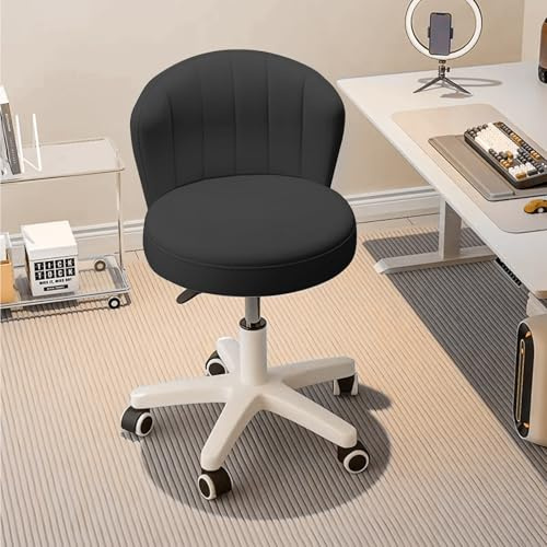 HDHNBA Sgabello da ufficio compatto, elegante sgabello da toeletta senza braccioli, sedia girevole regolabile in altezza Sedia da lavoro per computer Sedute per camera da letto
