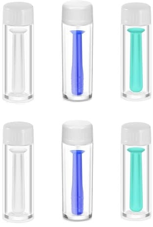 6 Stück Kontaktlinsen Einsetzhilfe,2.9cm Silikon Kontaktlinsen Sauger,Leicht zu Transportieren Kontaktlinsen Entferner Einsetzen Zubehör,Geeignet zum Tragen oder Entfernen von Harten und Weichen.