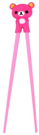 Culinavog Long Cute Chopsticks, 18 cm Reusable Non-Slip Chopsticks for Children, Easy to Clean, Easy to Use Training Tool for Beginners, Cute Tool for Adults, Children, Toddler (1 Pair) (Pink)