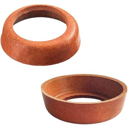 SIGANDG Set von 2 Ledermanschetten für Schwengelpumpe Typ 75 | Kolbenmanschetten-Ersatzteile Kompatibel mit Braun Wasserpumpen (Typ 75)