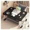 DECODEKO Bandeja para Cama Plegable, Mesa de Cama para Desayuno, Ideal para Portátil, Ordenador, Libros, Playa y Camping con Soporte para Portátil y Atril para Libros​ (Mod 1 Negro)