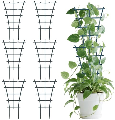 6 Stück Pflanzkübel Rankgitter,Rankhilfe Zimmerpflanzen,Pflanzengitter,Rankhilfe,Rankhilfe Rosen,Rankhilfe Erbsen,Rankhilfe Gurken,Die Zusätzlichen Wachstumsraum Für Pflanzen Bieten