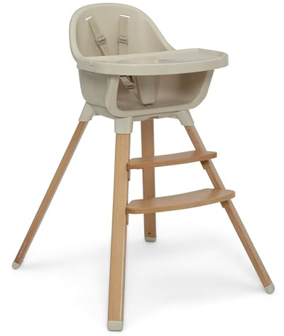 Delta Children - babyGap Otto 3-in-1 High Chair - High Chair Converts to Toddler Dinning Chair and Booster Seat - Dishwasher Safe Meal Tray - FSC-Certified Wood, Oatmeal