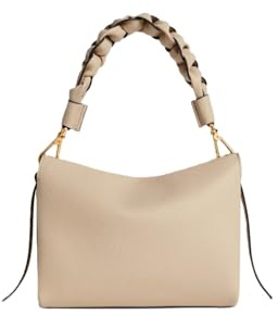 Coccinelle Leder Umhängetasche Schultertasche Boheme Grana Double Crossbody Double Grainy Leather