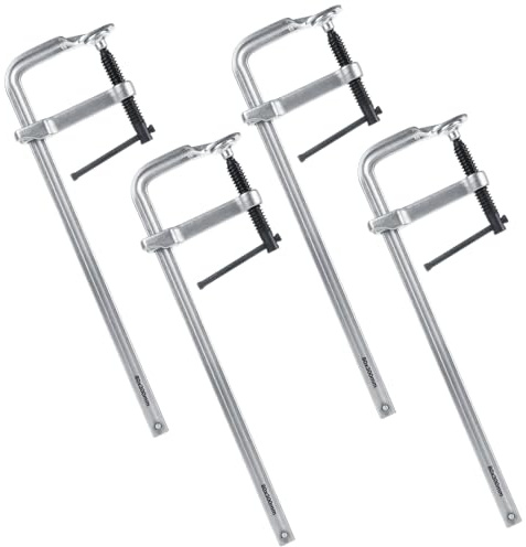 JMIATRY 4PCS F Clamps 12 Inches, Welding Bar Clamps, F-clamps for Welding