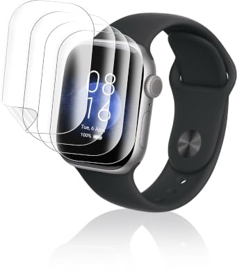 ICESPRING für Panzerglas für Apple Watch Series 11 46mm Schutzfolie, 4 Stück Weich TPU Kratzfest Panzerfolie, Fingerabdruck-ID Schutzglas für Apple Watch 11 46mm Panzer Schutz Glas
