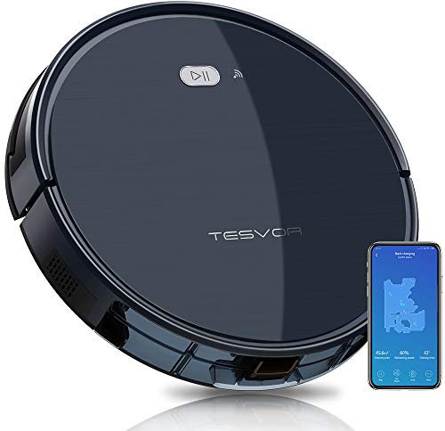 Robot aspirador Tesvor X500 – Con giroscopio inteligente SLAM, 1500 Pa, filtro HEPA, función avanzada de mapeo, compatible con Alexa y Google Home