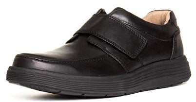 Clarks Herren Un Abode Strap Slipper, Schwarzes Leder, 46 EU
