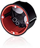 f-tronic Hohlwandbrandschutzdose BS2700, Ø 68mm, 50mm tief, mit Leitungs- und Rohreinführungen - 10 Stück