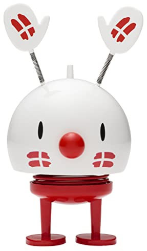 Hoptimist Geburtstag Figuren, Wackelfigur & Glücksbringer Skandinavisch, Wohnzimmer & Schreibtisch Deko, Büro Gadget, Tolle Kleine Geschenke, 8,8 x 8,5 x 14,4 cm, Medium, Weiß