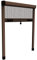 HU-firma Zanzariere Alluminio Verticale, Marrone, 100 x 170 cm