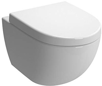 VitrA Toilette mit Absenkautomatik, Wandmontage, weiß, glänzend