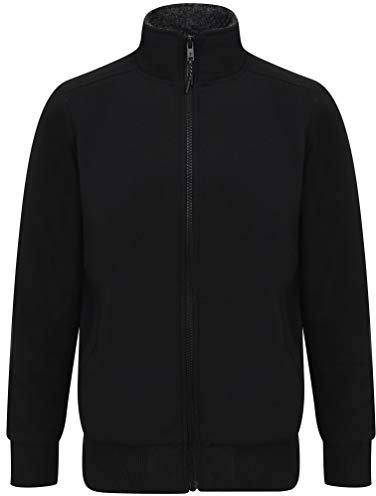 Dissident Men's Percy Zip Through Fleece Lined Jacket Top - Jet Black - XXL