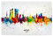 artboxONE Poster 30x20 cm Städte Madrid Spain Skyline Splash - Bild Madrid Cityscape Madrid