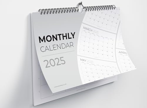 Wandkalender für 2021, schmal, Monatsansicht, Spiralbindung, 3801