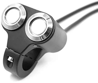 Motorrad Lenkerschalter,MoreChioce 12V Doppelschalter Schalter Bremsschalter Lenker Scheinwerferschalter Ein/Aus Selbsthemmender Schalter für Motorrad ATV Roller 22mm Lenker,