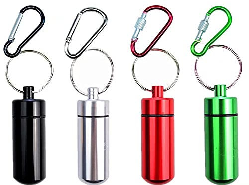 OMO Mini-Metallfläschchen mit Teleskoplöffel, geeignet für: Pillenflasche, Probierflasche, Schnupftabak-Set.