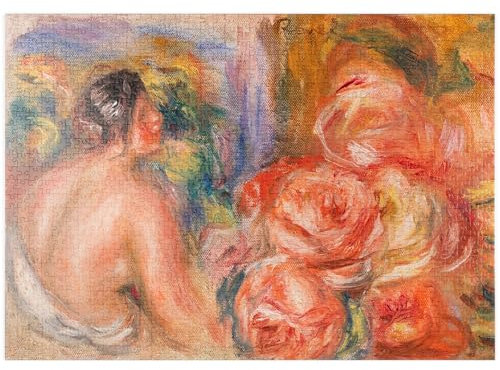 MyPuzzle Roses and Small Nude (Roses et Petit nu) (1916) by Pierre-Auguste Renoir - Premium 1000 Teile Puzzle - MyPuzzle Sonderkollektion von Æpyornis