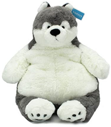 Vintoys Sibirischer Husky-Hund, Plüsch, Umarmungskissen, Stofftiere, Welpe, Plüschtier, 58,4 cm