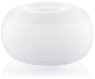InnovaGoods - Aufblasbarer LED-Hocker Pulight, Mehrfarbige Beleuchtung, Fernbedienung, Wasserdicht, Für Innen & Außen, Inkl. Luftpumpe, Tragbar, Weiß, Unica, Kunststoff
